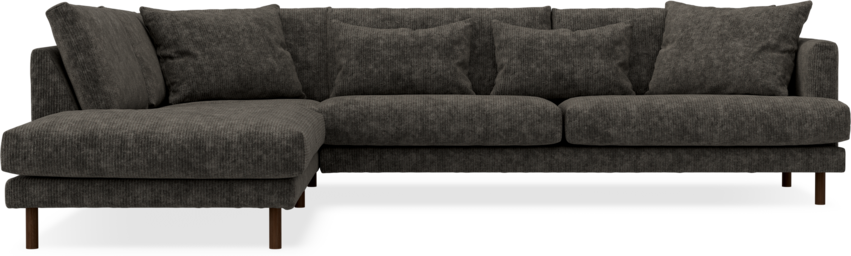 Harper - 3-sits soffa med divan vänster - Grå