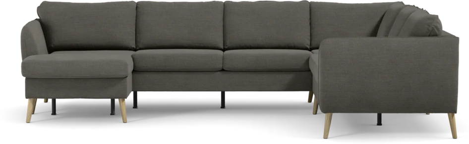 County - Hörnsoffa, 3+2-sits med schäslong vänster - Grå