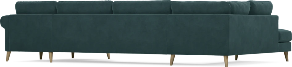 Bridge - 3-sits soffa med divan vänster och schäslong höger - Blå