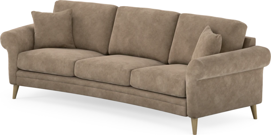 Eden - 3-sits soffa svängd - Beige