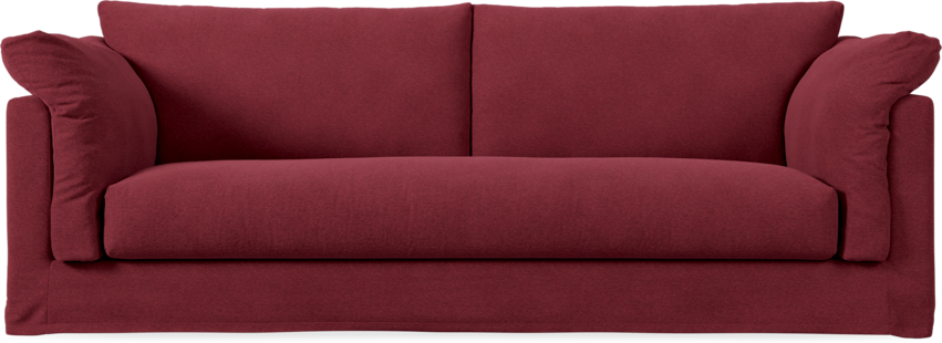 Cherrie - 3-sits soffa, hel dyna och kappa - Röd