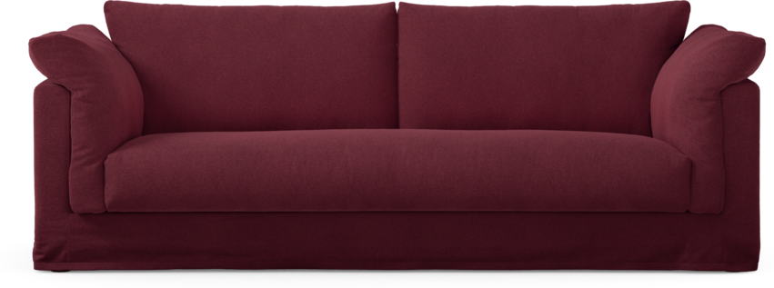 Cherrie - 3-sits soffa, hel dyna och kappa - Röd