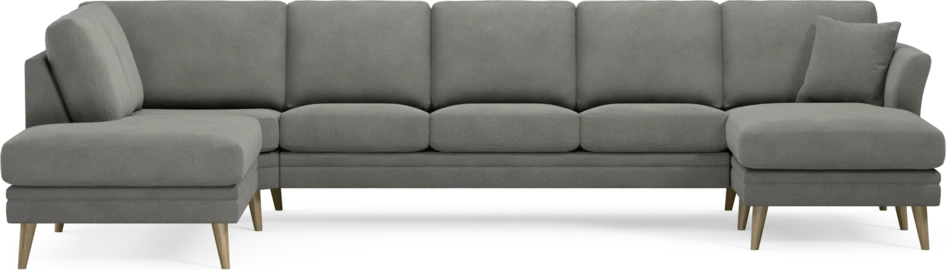 Eden - 3-sits soffa med divan vänster och schäslong höger - Grå