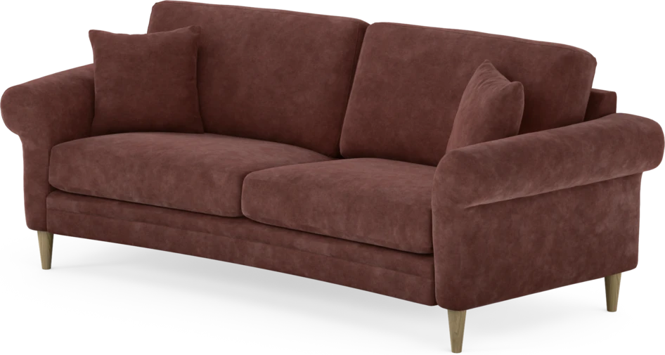 Eden - 2,5-sits soffa svängd - Röd