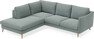 Madison - 2-sits soffa med divan vänster - Turkos