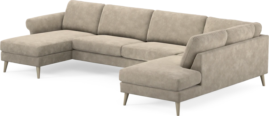 Bridge - 3-sits soffa med schäslong vänster och divan höger - Beige