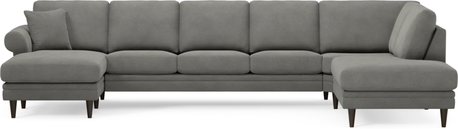 Eden - 3-sits soffa med schäslong vänster och divan höger - Grå