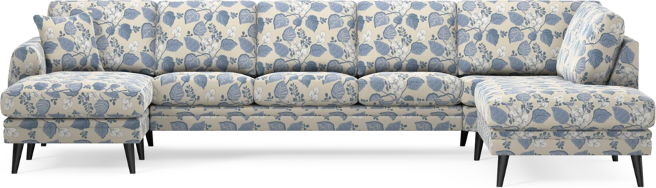 Eden - 3-sits soffa med schäslong vänster och divan höger - Flerfärgad