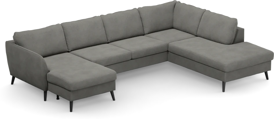 County - 3-sits soffa med schäslong vänster och divan höger - Grå