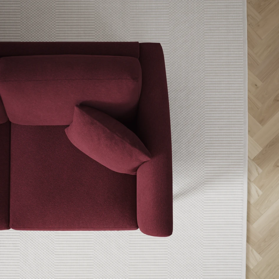Eden - 3-sits soffa - Röd