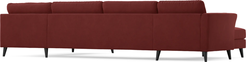Bridge - 3-sits soffa med schäslong vänster och divan höger - Röd
