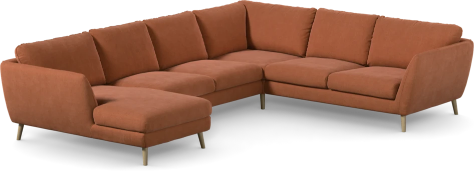 Madison Lux - Hörnsoffa med schäslong vänster - Orange