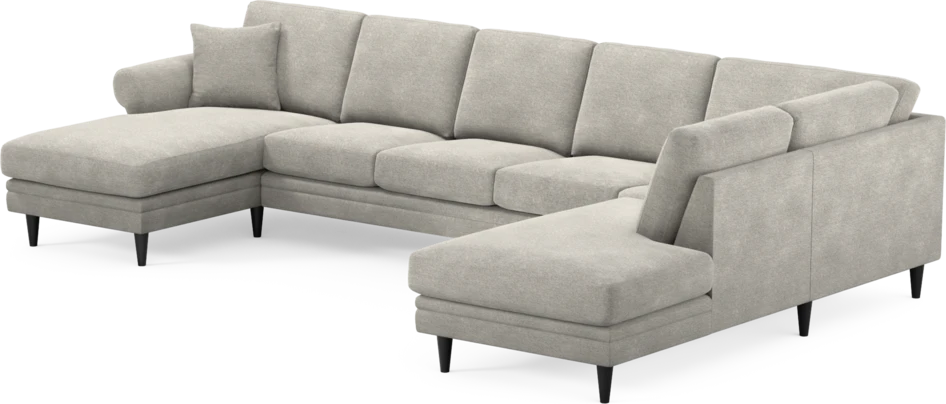 Eden - 3-sits soffa med schäslong vänster och divan höger - Grå