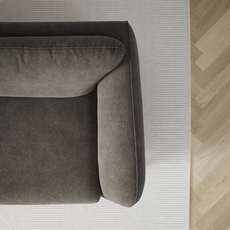 Madison Lux - Hörnsoffa med schäslong höger - Grå