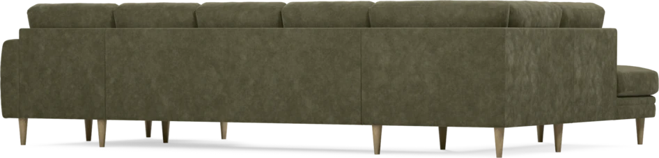 Eden - 3-sits soffa med divan vänster och schäslong höger - Grön