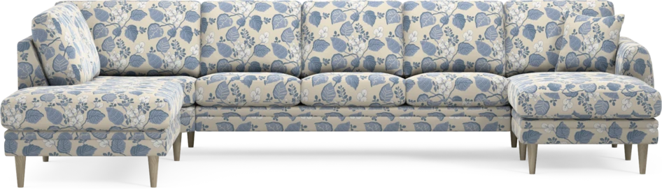 Eden - 3-sits soffa med divan vänster och schäslong höger - Flerfärgad