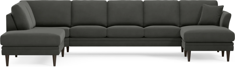 Eden - 3-sits soffa med divan vänster och schäslong höger - Grå