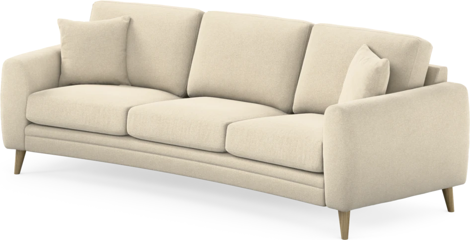 Eden - 3-sits soffa svängd - Beige