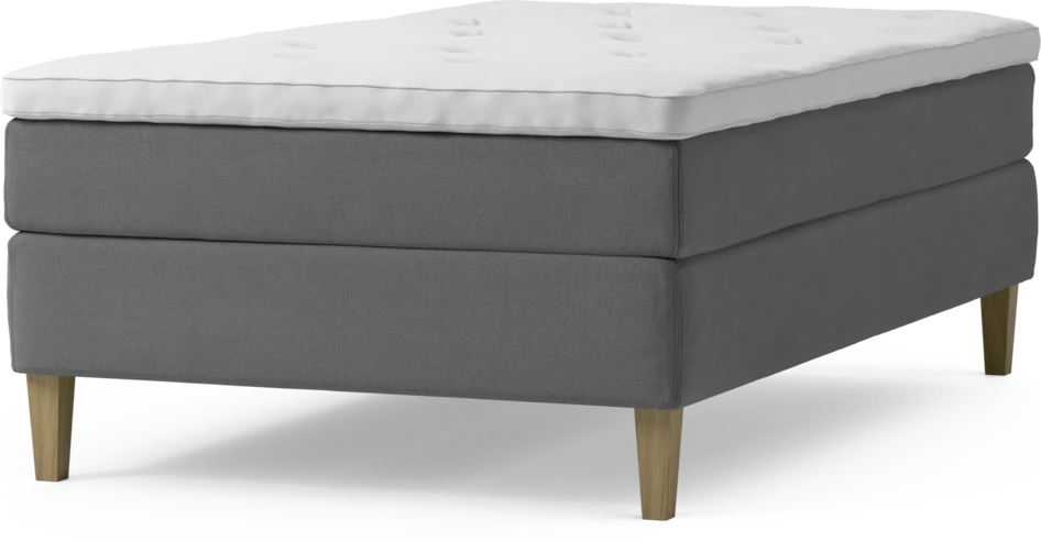 Delux Sense - Kontinentalsäng, enkelsäng 120 cm med bäddmadrass och sängben