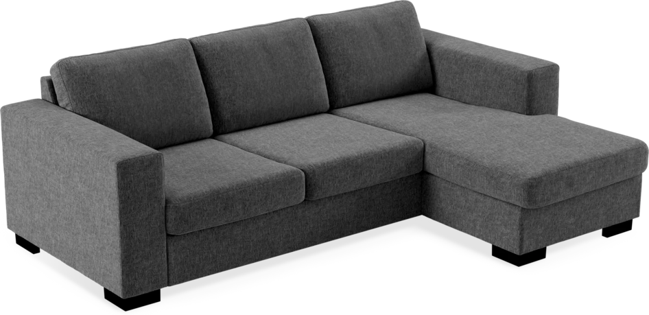 Nevada - 3-sits soffa med flyttbar schäslong - Grå