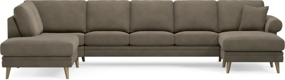 Eden - 3-sits soffa med divan vänster och schäslong höger - Beige