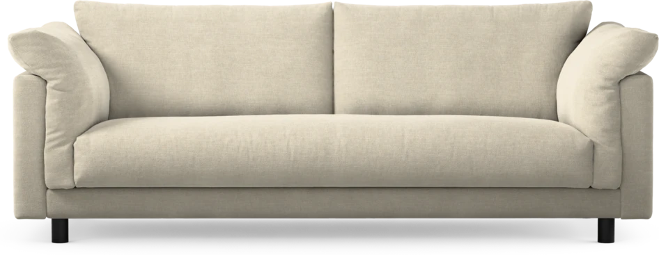 Cherrie - 3-sits soffa, hel dyna, fast klädsel - Beige