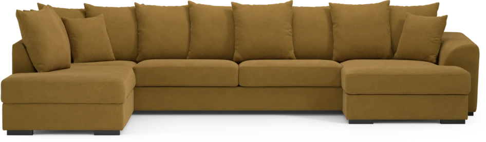 Town - 3-sits soffa med divan vänster och schäslong höger - Gul