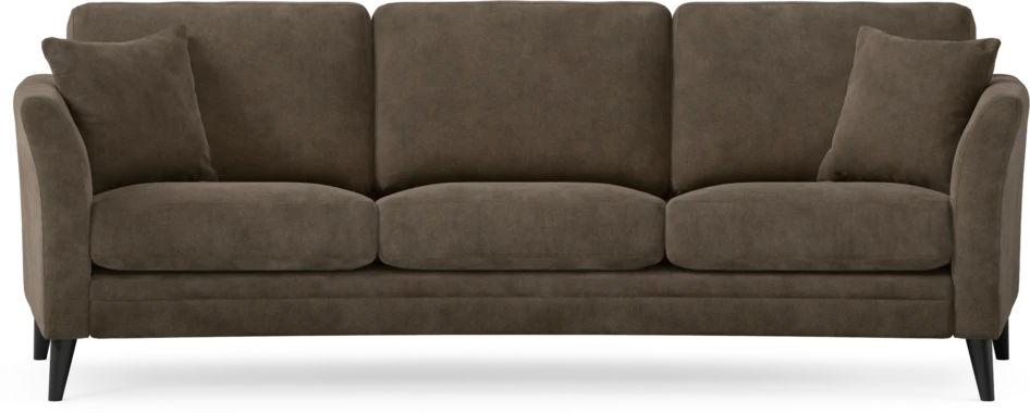 Eden - 3-sits soffa svängd - Brun