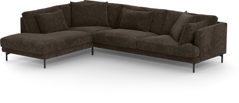 Harper - 3-sits soffa med divan vänster - Brun
