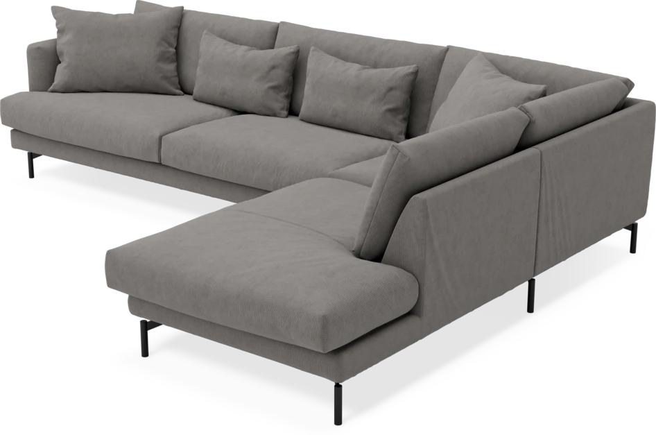 Harper - 3-sits soffa med divan höger - Grå