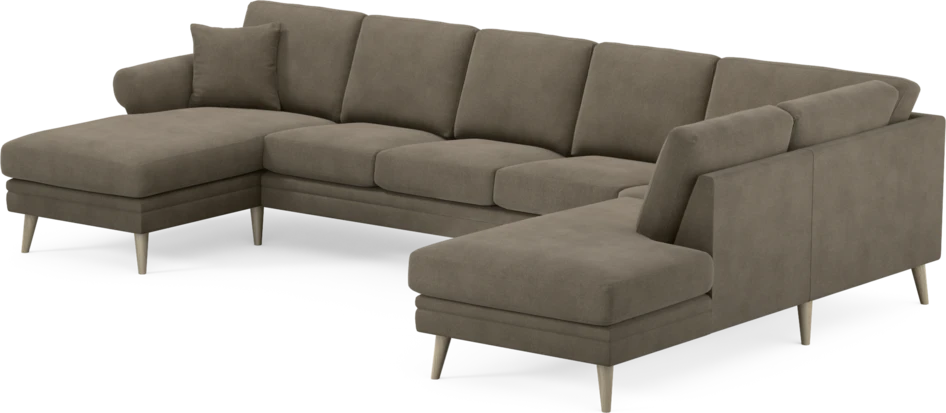 Eden - 3-sits soffa med schäslong vänster och divan höger - Beige