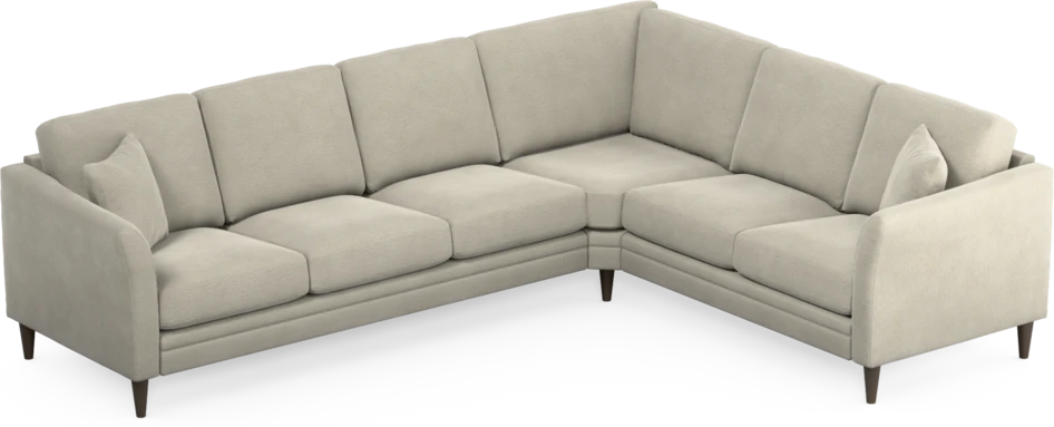 Eden - Hörnsoffa, 3+2-sits - Brun