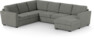 Friday - Hörnsoffa, 2+3-sits med schäslong höger - Grå