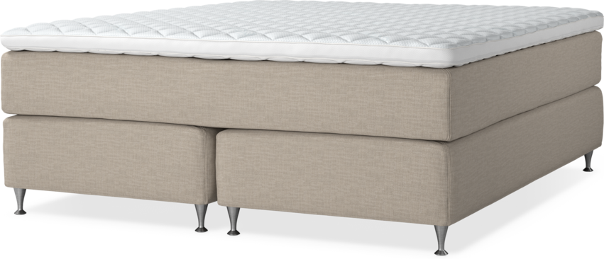 Delux Exclusive - Kontinentalsäng, dubbelsäng med bäddmadrass - Beige