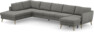 County - 4-sits soffa med divan vänster och schäslong höger - Grå