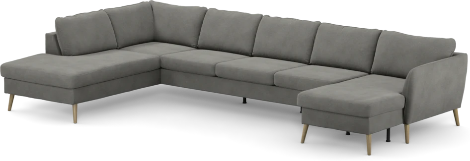 County - 4-sits soffa med divan vänster och schäslong höger - Grå