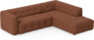 Bella - 3-sits soffa med divan höger - Orange