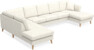 Eden - 3-sits soffa med divan vänster och schäslong höger - Vit