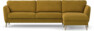 Bridge - 3-sits soffa med schäslong höger - Gul