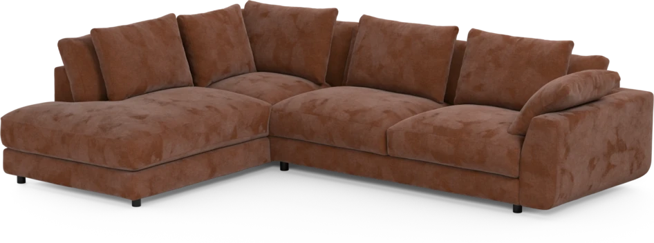 Amie - 3-sits med divan vänster - Orange