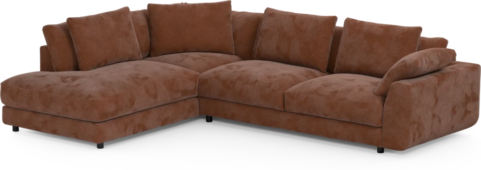 Amie - 3-sits med divan vänster - Orange