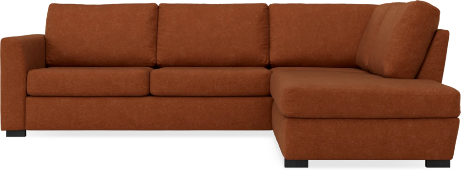Friday - 2,5-sits soffa med divan höger - Orange
