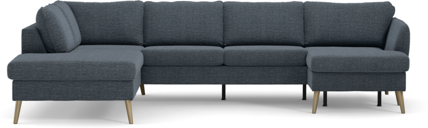 County - 3-sits soffa med divan vänster och schäslong höger - Blå