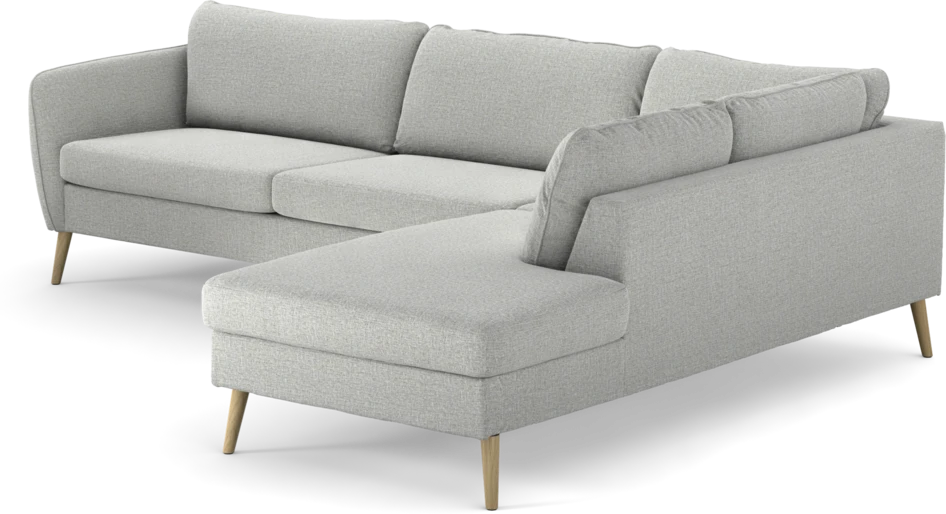 County - 2,5-sits soffa med divan höger - Grå