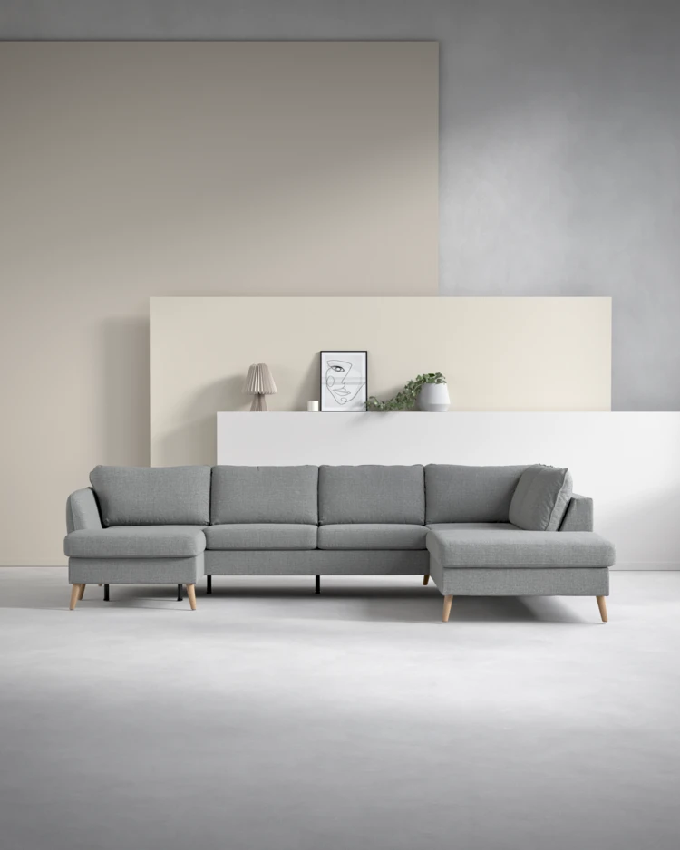 County - 3-sits soffa med schäslong vänster och divan höger - inspiration