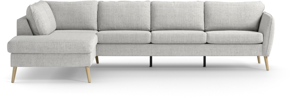 County - 3-sits soffa med divan vänster - Grå
