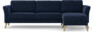Bridge - 3-sits soffa med schäslong höger - Blå
