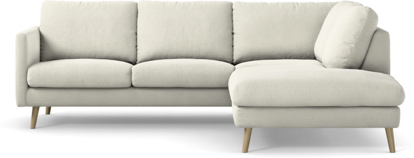 Madison Lux - 2-sits soffa med divan höger - Vit