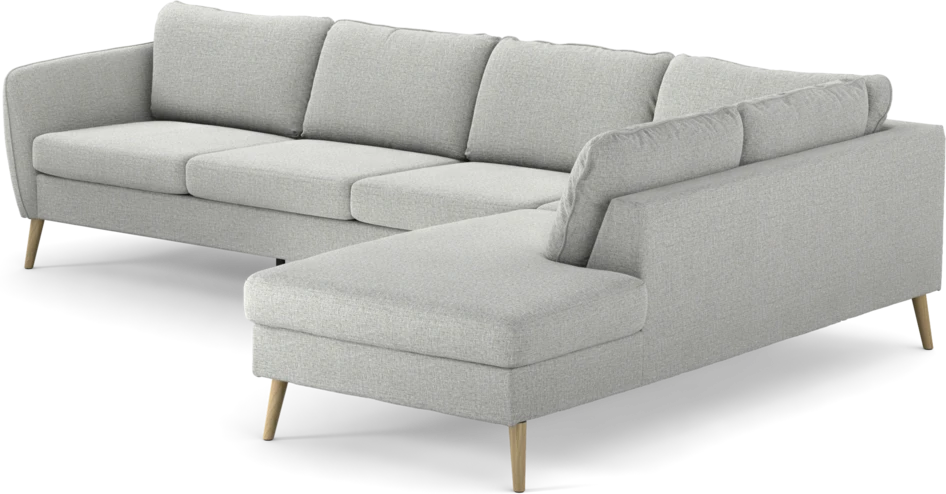 County - 3-sits soffa med divan höger - Grå