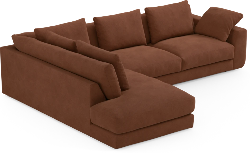 Amie - 3-sits med divan vänster - Orange